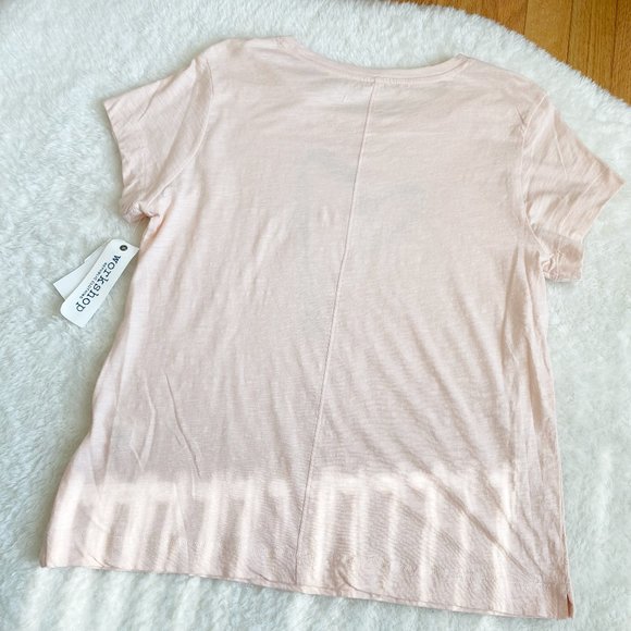 Workshop, Women's Heart Brush Stroke Graphic T-Shirt, Old Rose Color, Size M - Picture 7 of 7